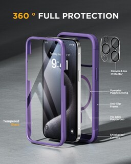Foto 2 | Funda Magnética Miracase Con Protector De Pantalla Para Iphone 12 Pro Max - Venta Internacional.