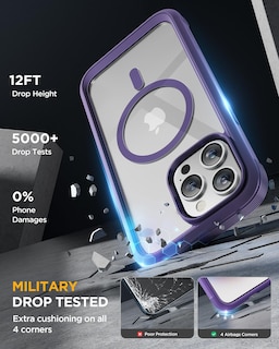 Foto 4 | Funda Magnética Miracase Con Protector De Pantalla Para Iphone 12 Pro Max - Venta Internacional.