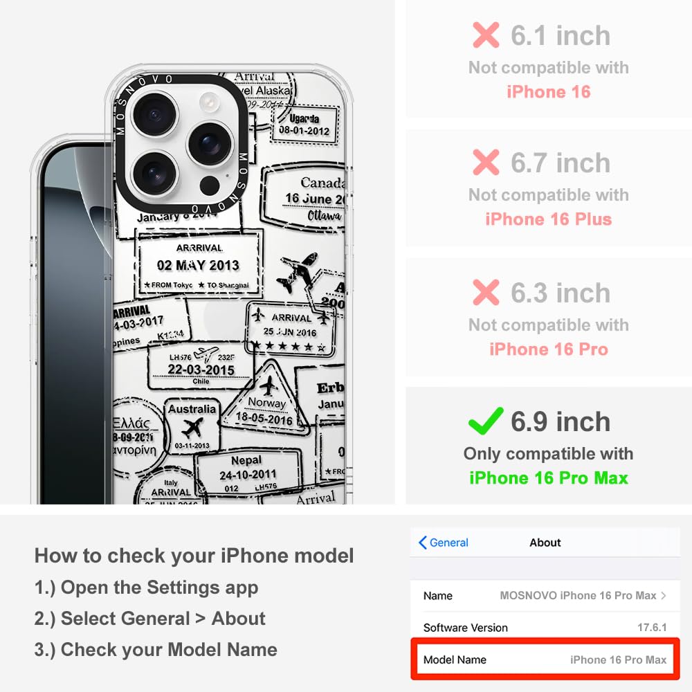 Foto 2 | Funda De Teléfono Mosnovo Para Iphone 16 Pro Max Buffertech Clear - Venta Internacional.