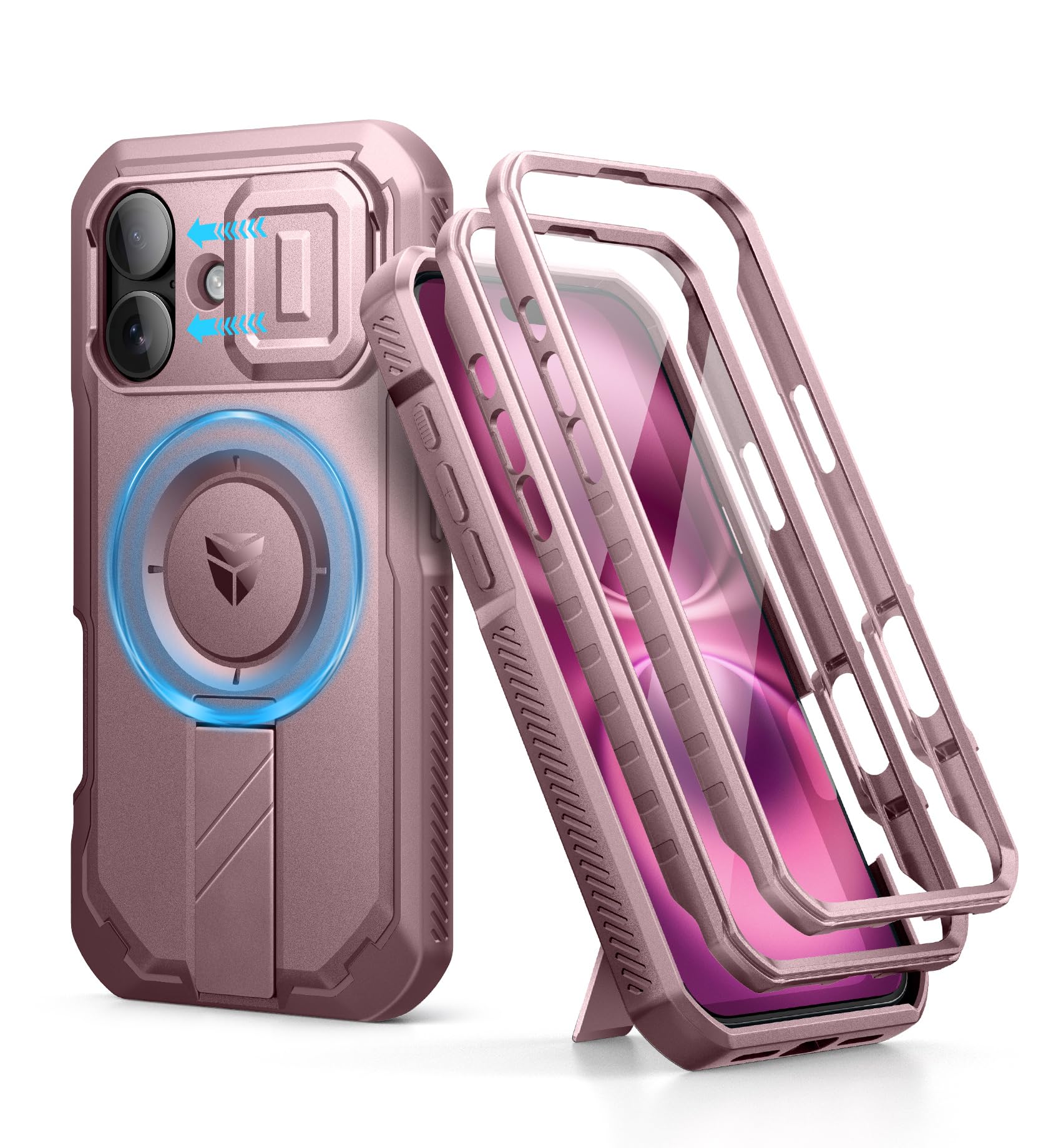 Foto 1 | Funda Dexnor Para Iphone 16 Con Cámara Deslizante Y Soporte - Venta Internacional.