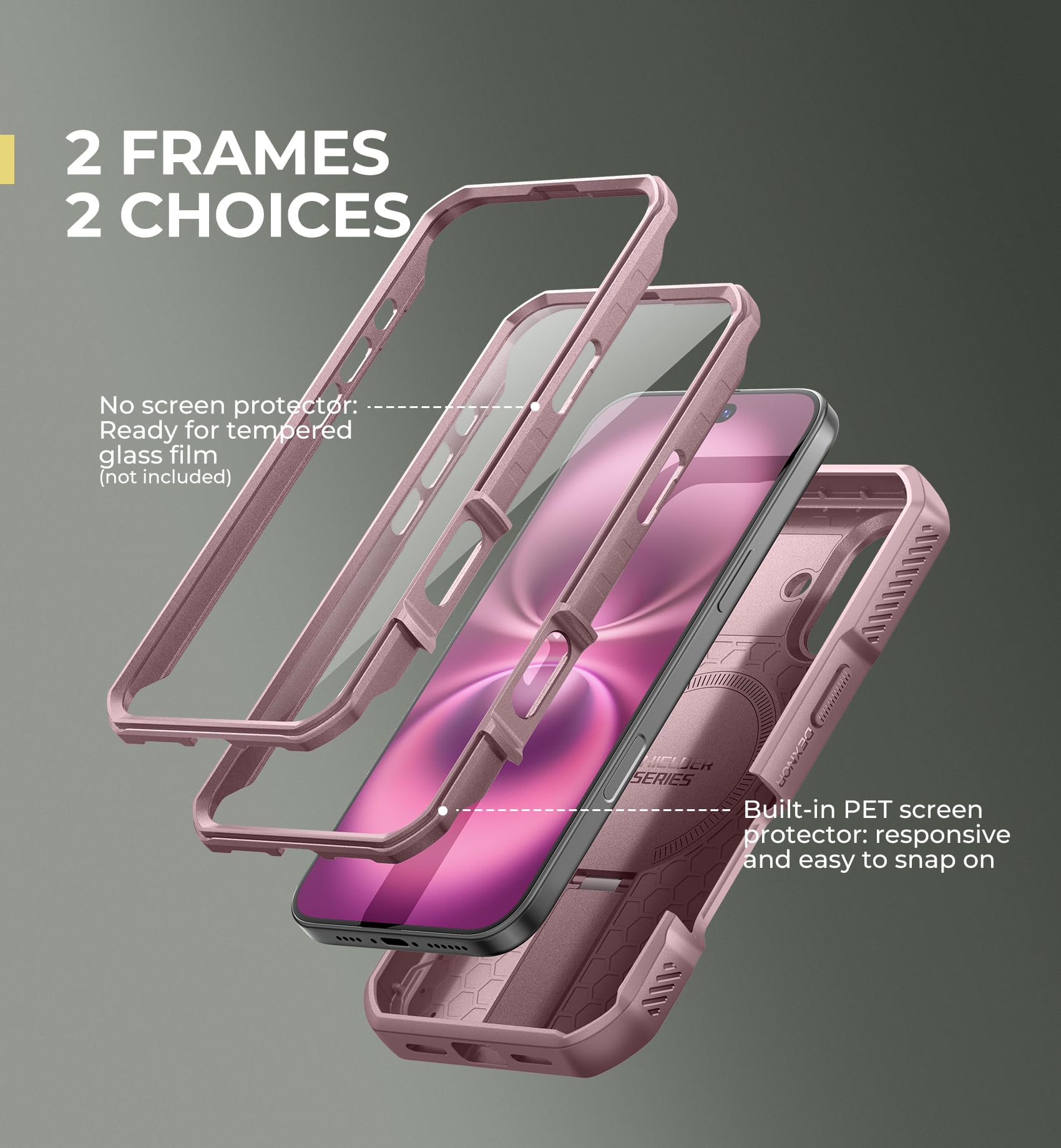 Foto 7 pulgar | Funda Dexnor Para Iphone 16 Con Cámara Deslizante Y Soporte - Venta Internacional.