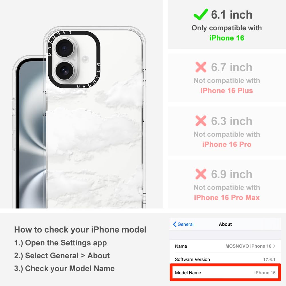 Foto 2 | Funda De Teléfono Mosnovo Para Iphone 16 De 6.1 Pulgadas Buffertech, Tpu Transparente - Venta Internacional.