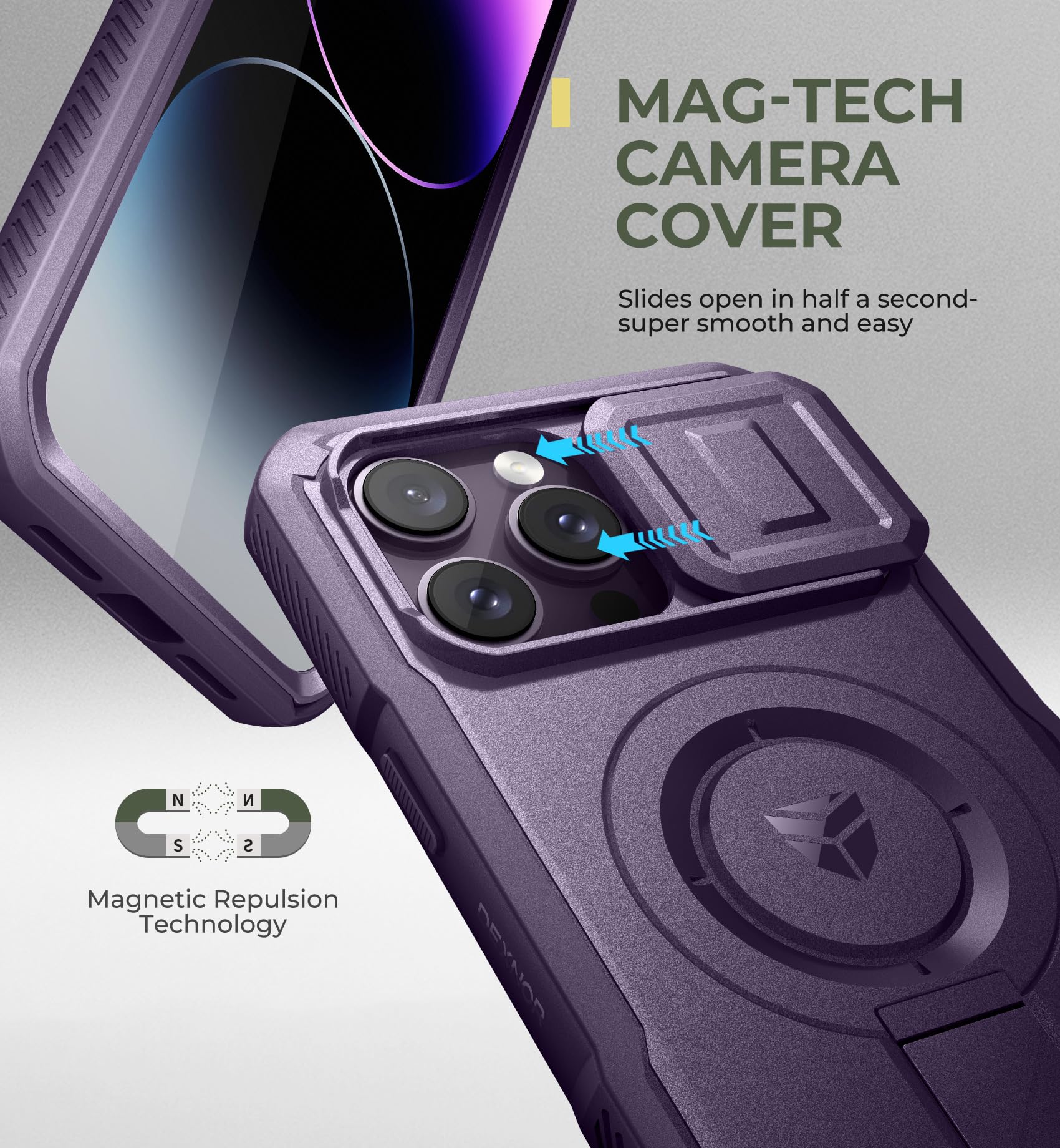 Foto 5 pulgar | Funda De Teléfono Dexnor Para Iphone 14 Pro Max Con Funda De Cámara Deslizante - Venta Internacional.