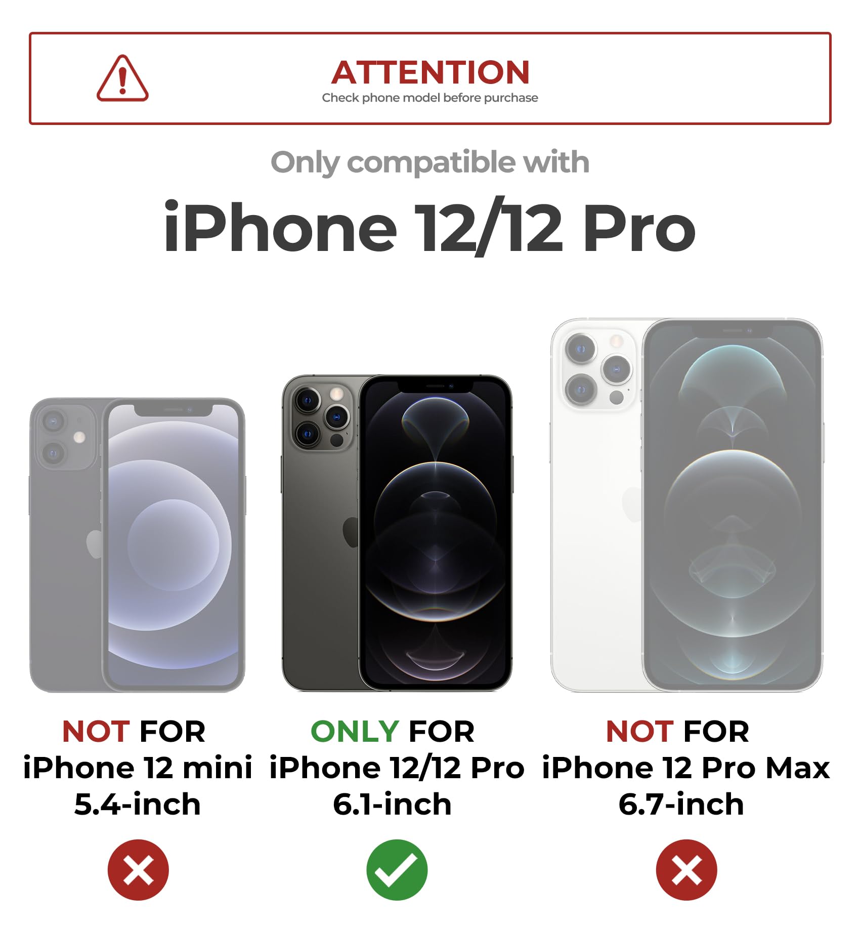 Foto 3 pulgar | Funda Dexnor Para Iphone 12 Y Iphone 12 Pro Con Funda De Cámara Deslizante - Venta Internacional.