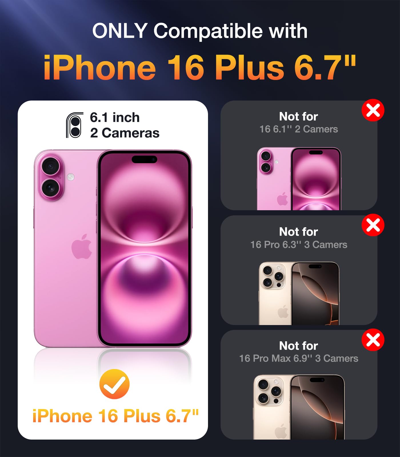Foto 7 pulgar | Funda Para Teléfono Diaclara Diseñada Para Iphone 16 Plus De 6.7 Pulgadas - Venta Internacional.