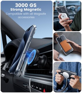 Foto 5 | Funda De Teléfono Mkeke Para Iphone 16 Pro Magnetic Clear Con Magsafe - Venta Internacional.