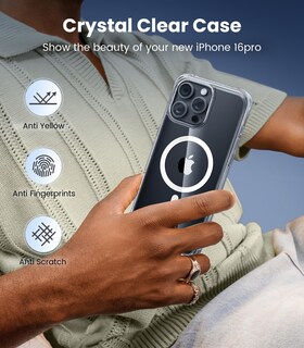 Foto 6 | Funda De Teléfono Mkeke Para Iphone 16 Pro Magnetic Clear Con Magsafe - Venta Internacional.