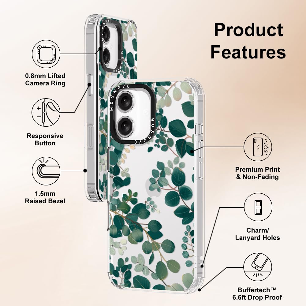 Foto 6 | Funda De Teléfono Mosnovo Para Iphone 16 Plus, Diseño De Eucalipto - Venta Internacional.