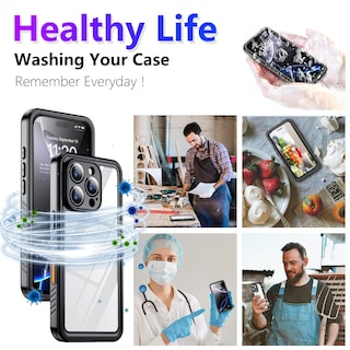 Foto 7 | Funda Impermeable Temdan Compatible Con Iphone 16 Pro 6.3 - Venta Internacional.