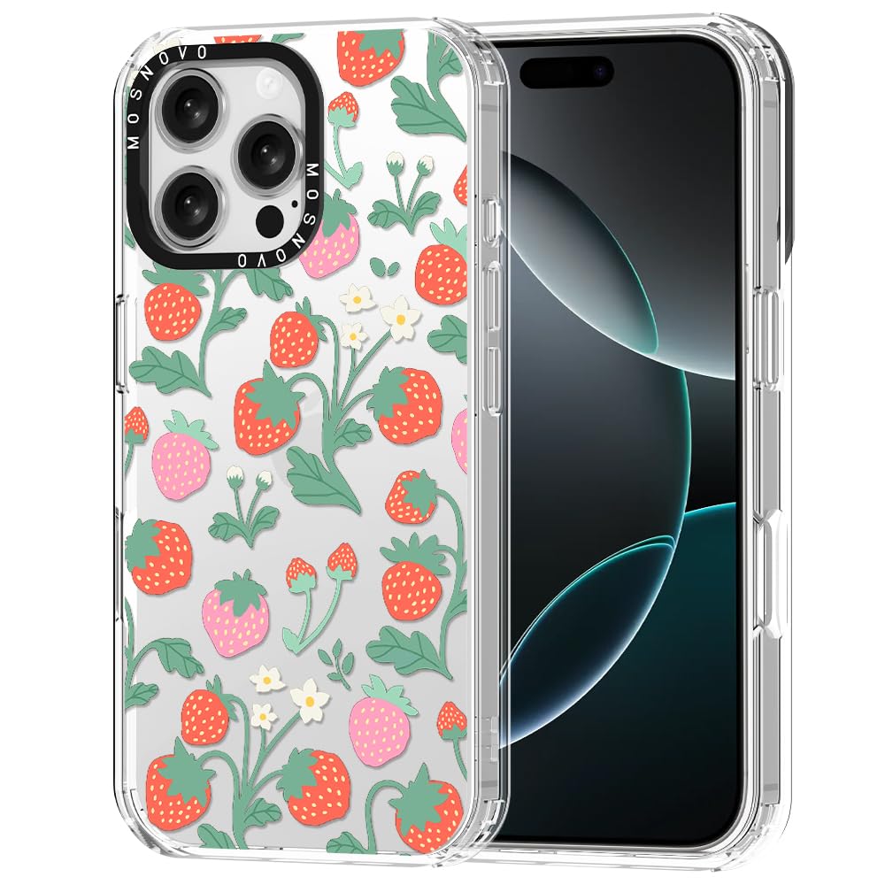 Foto 2 pulgar | Funda De Teléfono Mosnovo Para Iphone 16 Pro Max Strawberry Garden - Venta Internacional.