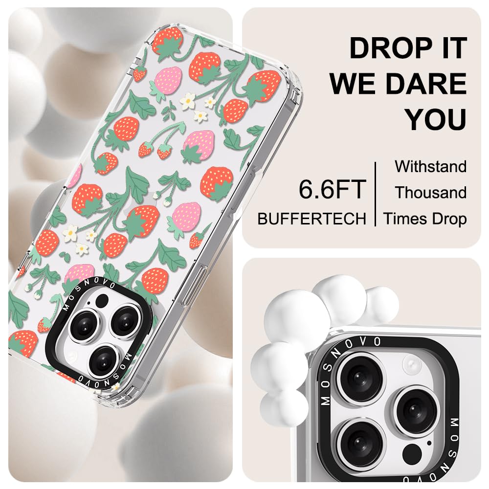 Foto 5 | Funda De Teléfono Mosnovo Para Iphone 16 Pro Max Strawberry Garden - Venta Internacional.