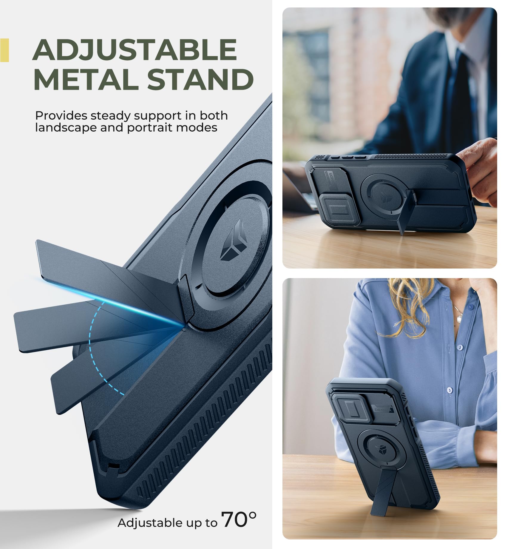 Foto 5 | Funda Dexnor Para Iphone 15 Pro Max Con Cámara Deslizante, Color Azul - Venta Internacional.