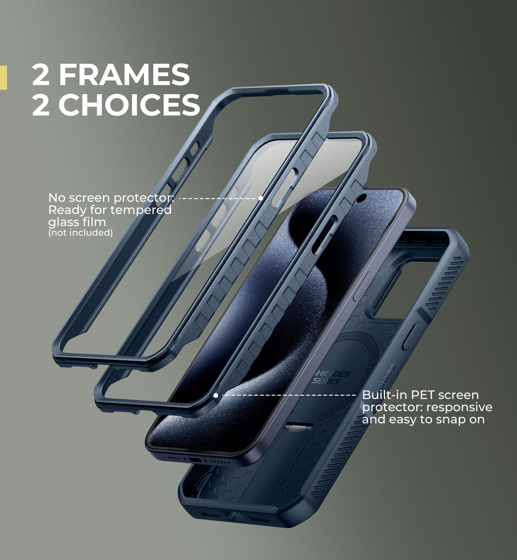 Foto 6 | Funda Dexnor Para Iphone 15 Pro Max Con Cámara Deslizante, Color Azul - Venta Internacional.