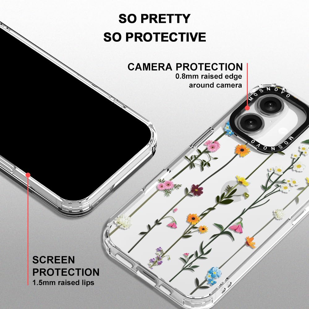 Foto 5 pulgar | Funda De Teléfono Mosnovo Para Iphone 16 Plus, Diseño De Flores Silvestres - Venta Internacional.