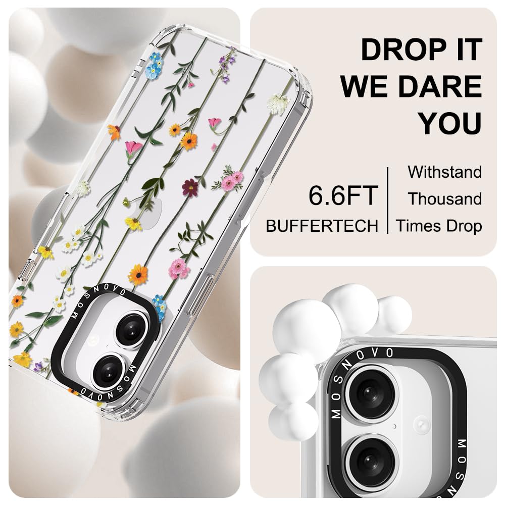 Foto 6 pulgar | Funda De Teléfono Mosnovo Para Iphone 16 Plus, Diseño De Flores Silvestres - Venta Internacional.
