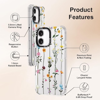 Foto 6 | Funda De Teléfono Mosnovo Para Iphone 16 Plus, Diseño De Flores Silvestres - Venta Internacional.