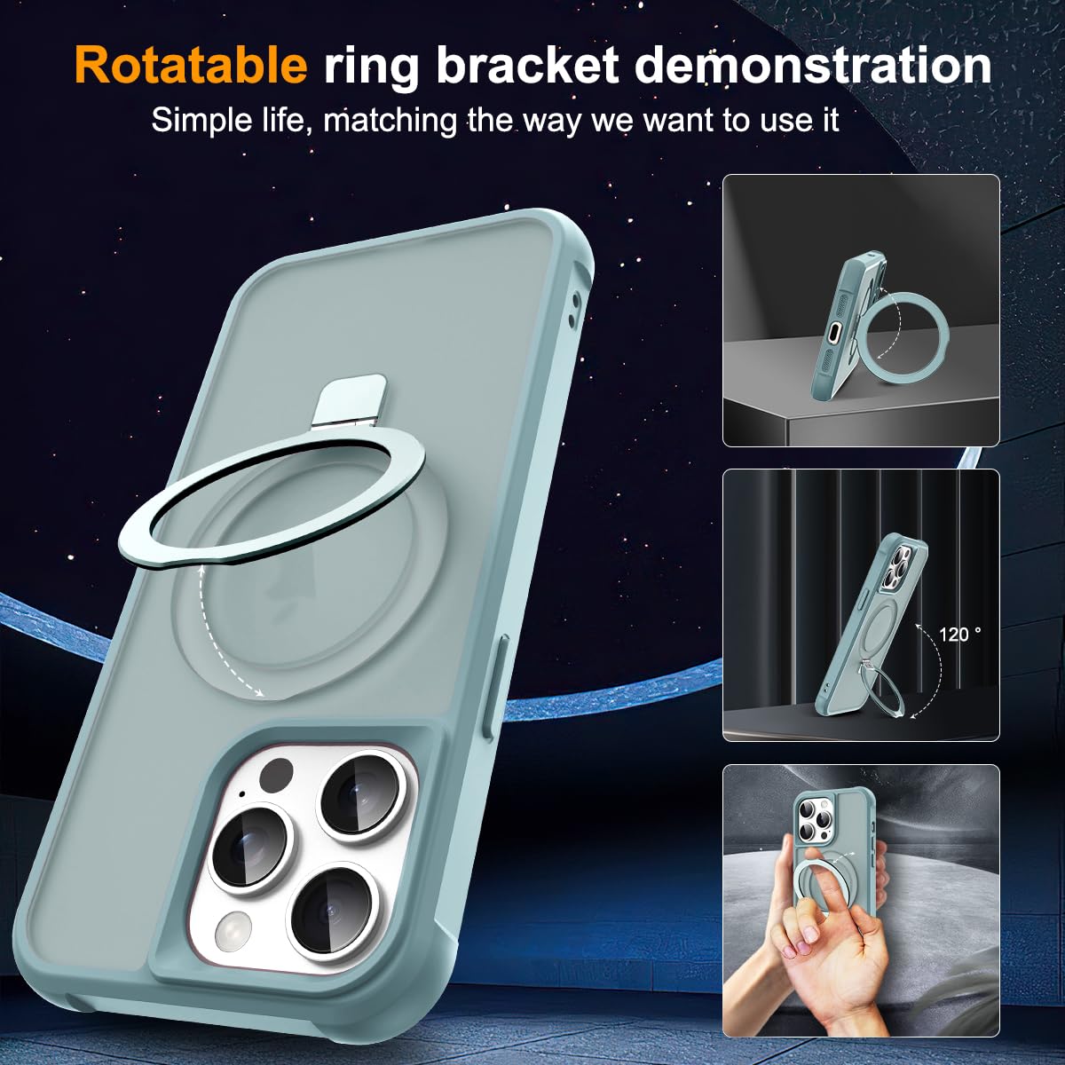 Foto 3 pulgar | Funda De Teléfono Skylmw Compatible Con Iphone 13 Pro Blue - Venta Internacional.