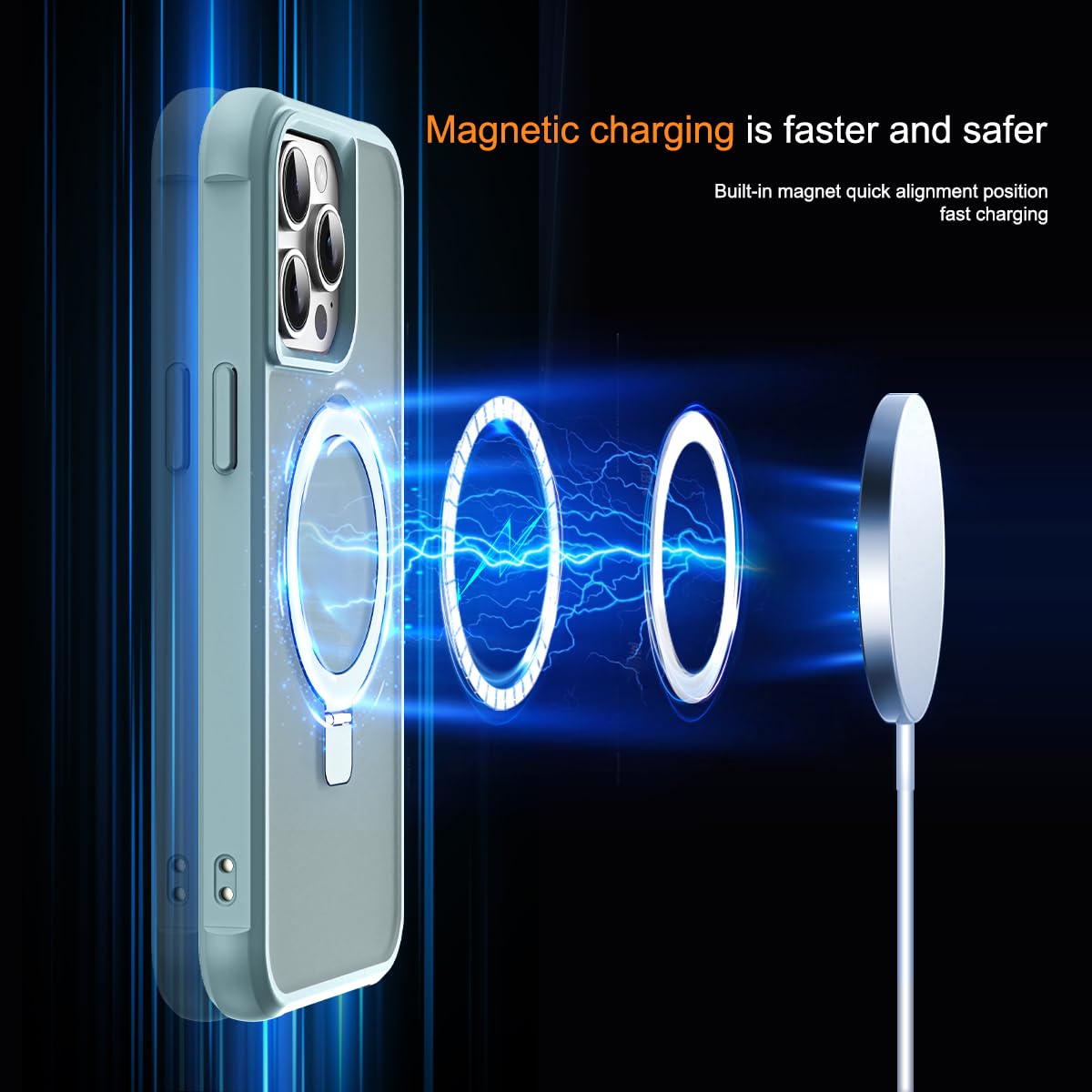Foto 4 pulgar | Funda De Teléfono Skylmw Compatible Con Iphone 13 Pro Blue - Venta Internacional.