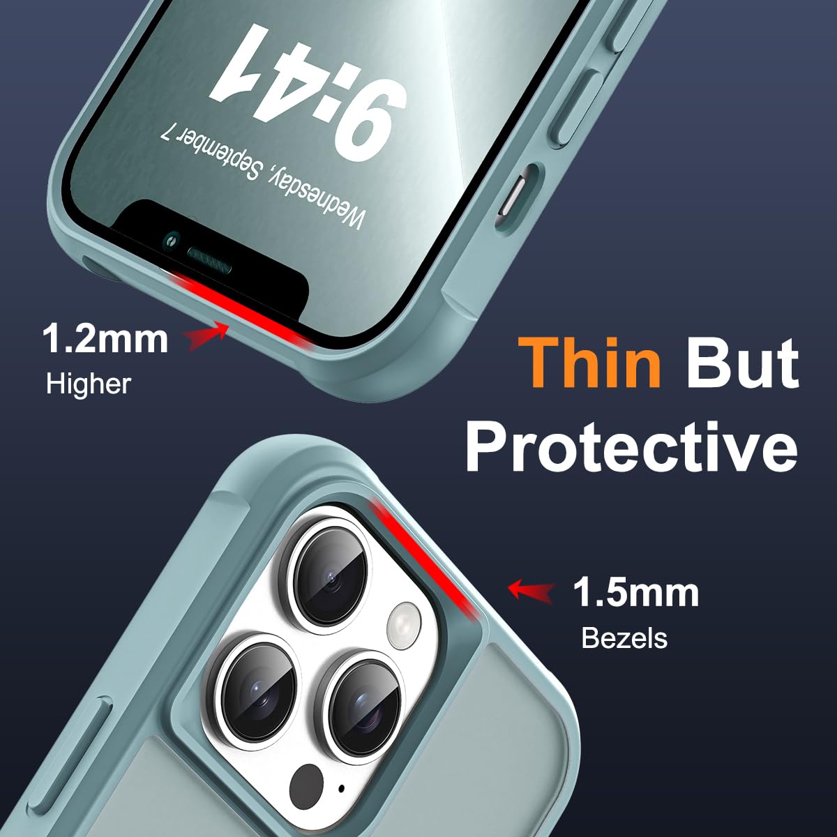 Foto 7 pulgar | Funda De Teléfono Skylmw Compatible Con Iphone 13 Pro Blue - Venta Internacional.