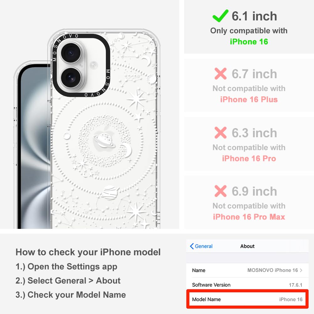 Foto 2 | Funda De Teléfono Mosnovo Para Iphone 16 De 6.1 Pulgadas Buffertech, Tpu Transparente - Venta Internacional.