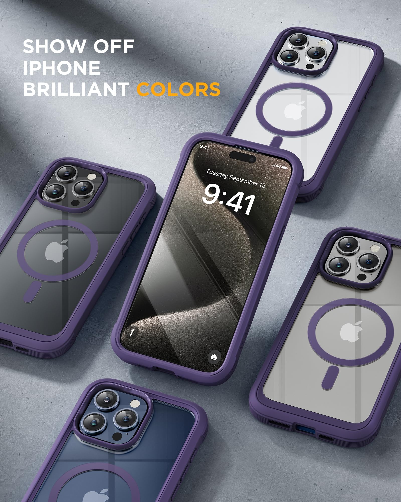 Foto 7 pulgar | Funda Para Teléfono Miracase Magnetic Con Vidrio Templado Para Iphone 15 Pro Max - Venta Internacional.