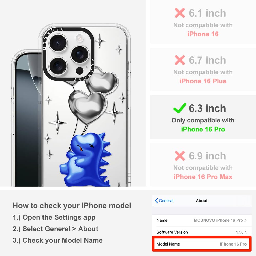 Foto 3 pulgar | Funda De Teléfono Mosnovo Para Iphone 16 Pro Buffertech Clear Tpu - Venta Internacional.