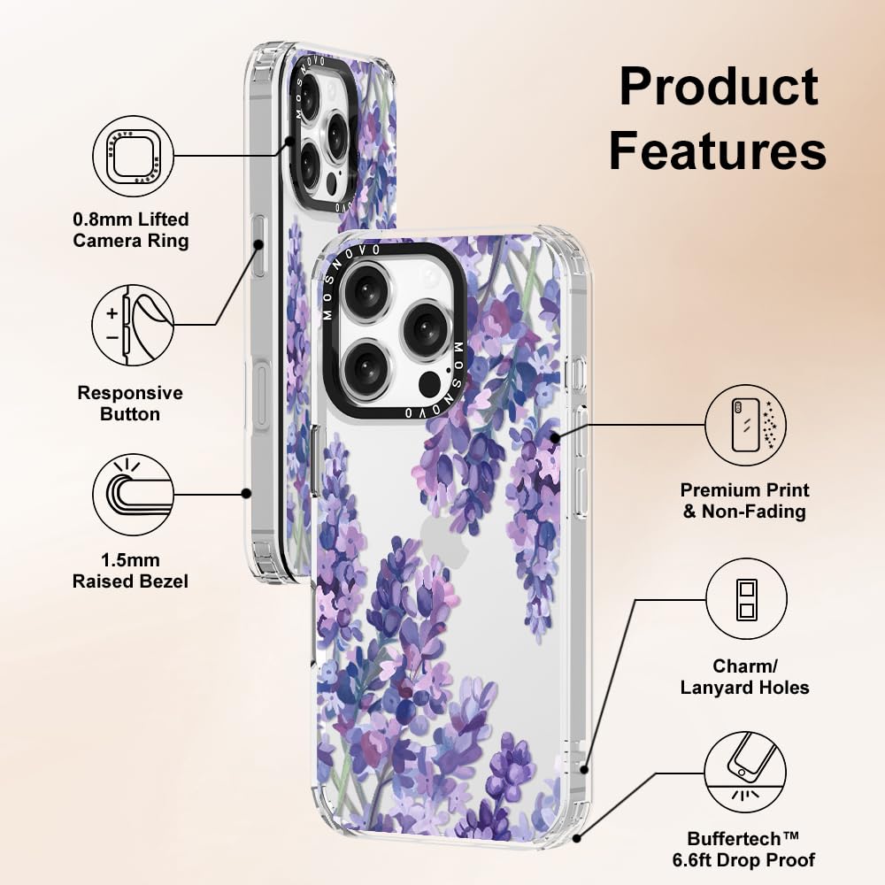 Foto 7 pulgar | Funda De Teléfono Mosnovo Para Iphone 16 Pro Buffertech Lavender - Venta Internacional.