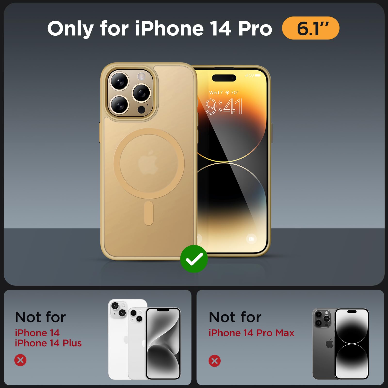 Foto 3 pulgar | Funda De Teléfono Miracase Magnetic Series Para Iphone 14 Pro - Venta Internacional.
