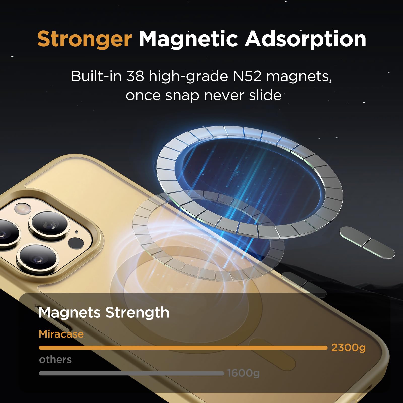 Foto 5 pulgar | Funda De Teléfono Miracase Magnetic Series Para Iphone 14 Pro - Venta Internacional.
