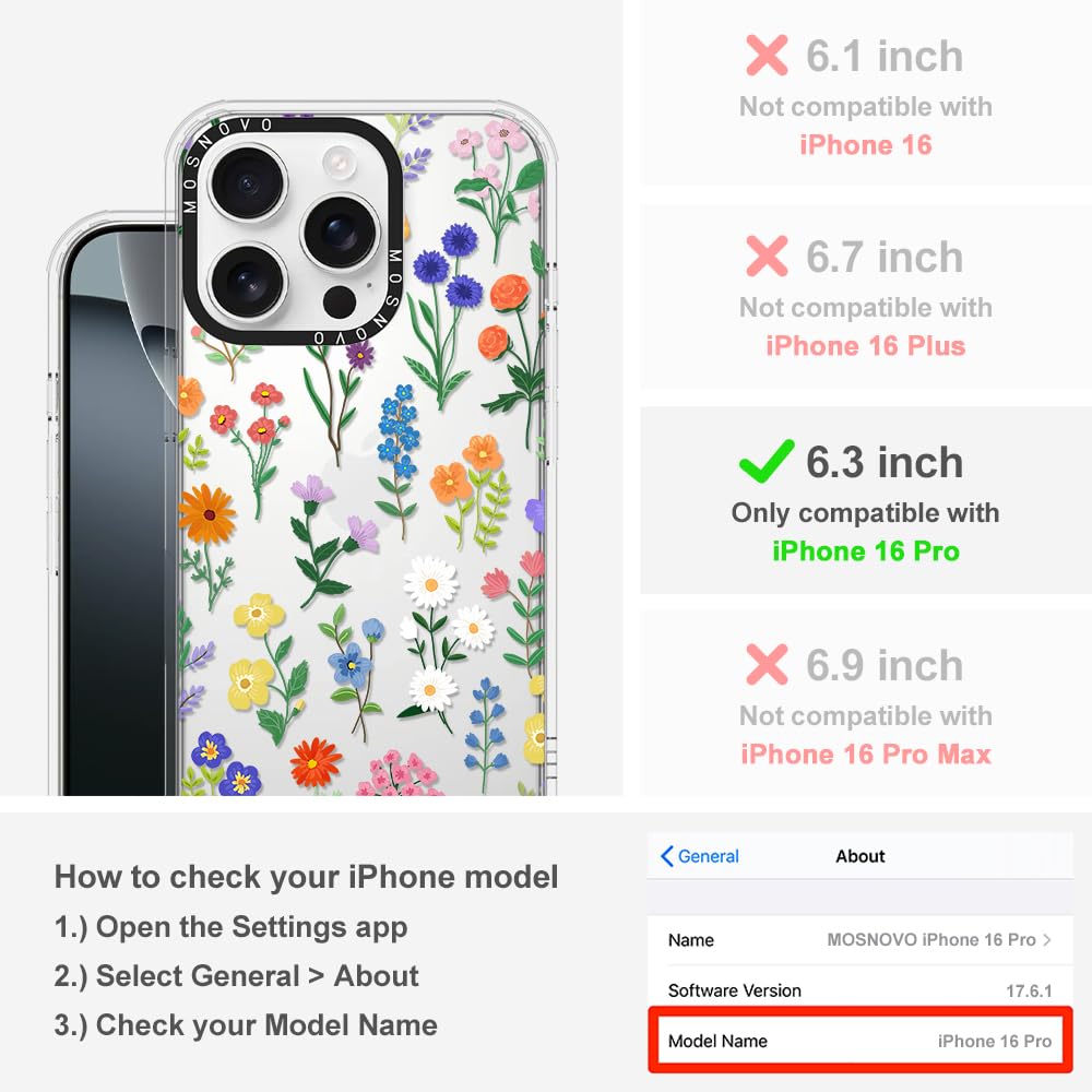Foto 2 | Funda De Teléfono Mosnovo Para Iphone 16 Pro Buffertech Clear Tpu - Venta Internacional.