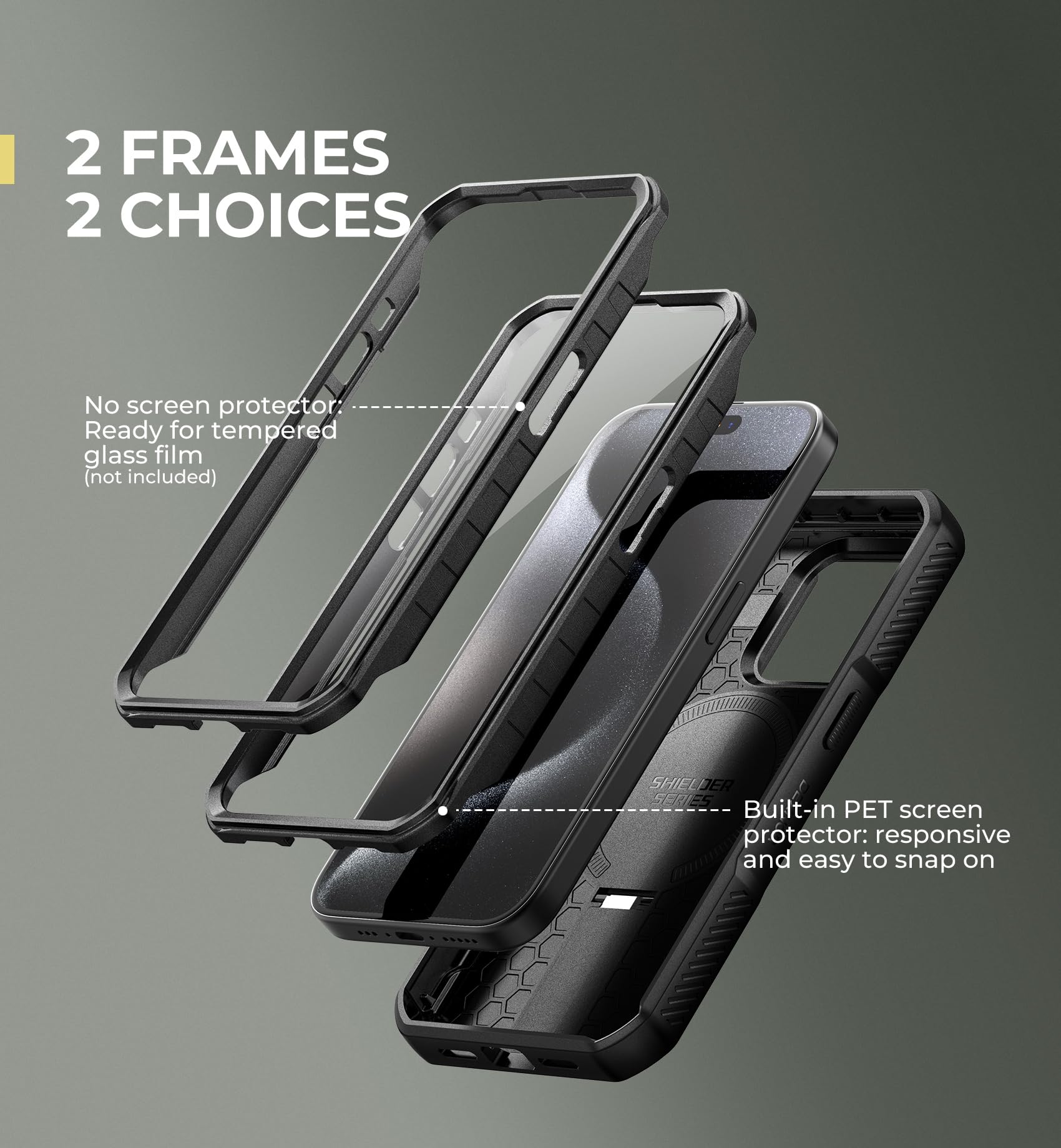 Foto 7 pulgar | Funda Dexnor Para Iphone 15 Pro Con Cámara Deslizante Negra - Venta Internacional.