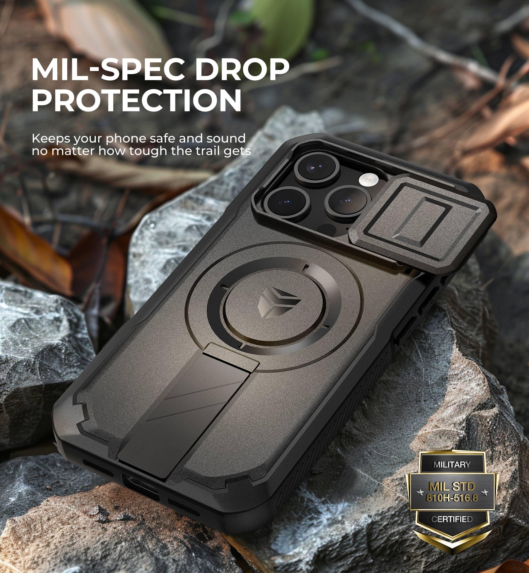 Foto 8 pulgar | Funda Dexnor Para Iphone 15 Pro Con Cámara Deslizante Negra - Venta Internacional.