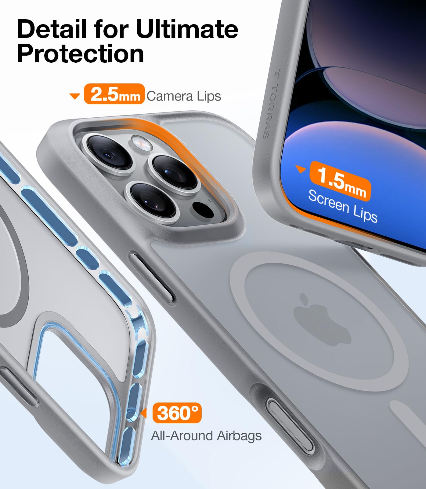 Foto 6 pulgar | Funda De Teléfono Torras Stronger Magnética A Prueba De Golpes Para Iphone 16 Pro - Venta Internacional.