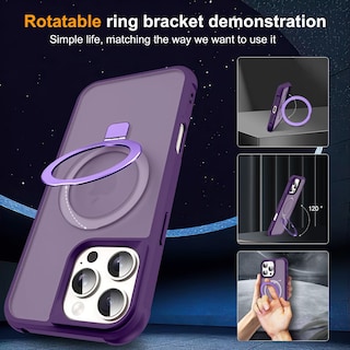 Foto 2 | Funda De Teléfono Sky-lmw Compatible Con Iphone 16 Pro Max, Color Morado - Venta Internacional.