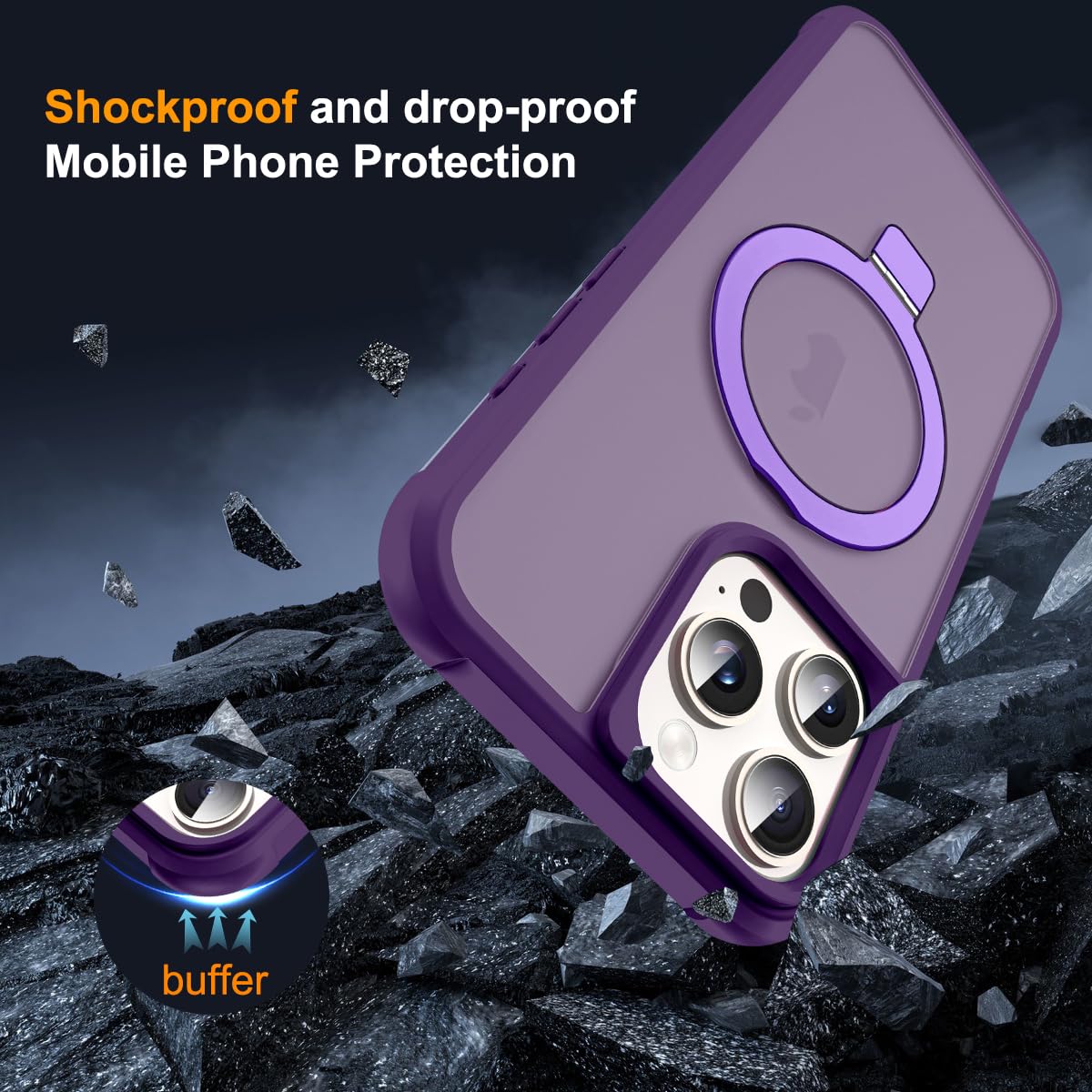 Foto 7 | Funda De Teléfono Sky-lmw Compatible Con Iphone 16 Pro Max, Color Morado - Venta Internacional.