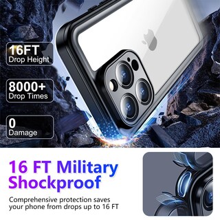 Foto 3 | Funda Impermeable Temdan Compatible Con Iphone 16 Pro 6.3 - Venta Internacional.