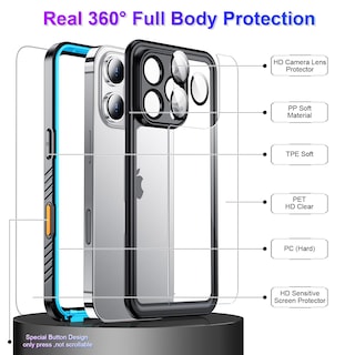 Foto 4 | Funda Impermeable Temdan Compatible Con Iphone 16 Pro 6.3 - Venta Internacional.