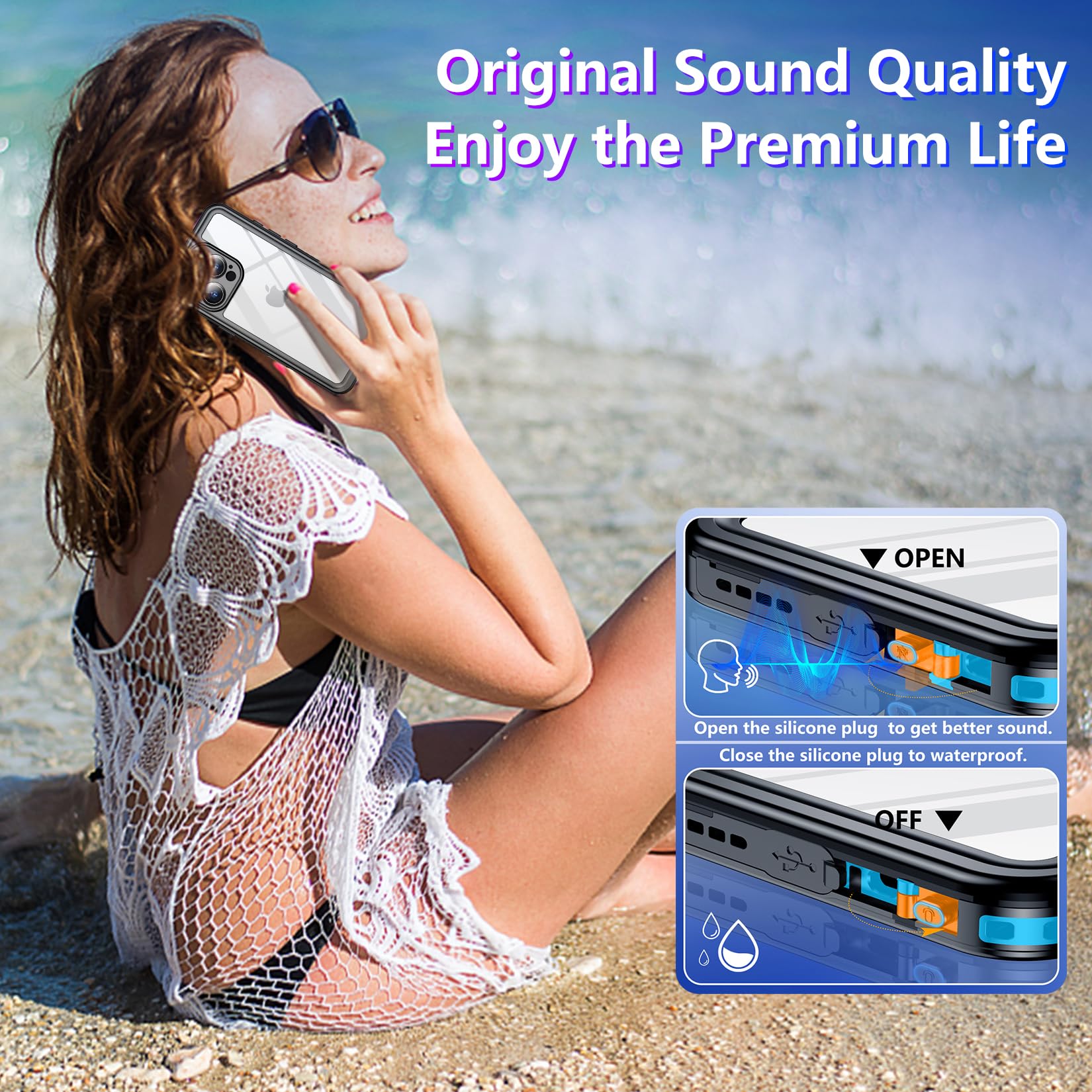 Foto 6 | Funda Impermeable Temdan Compatible Con Iphone 16 Pro 6.3 - Venta Internacional.