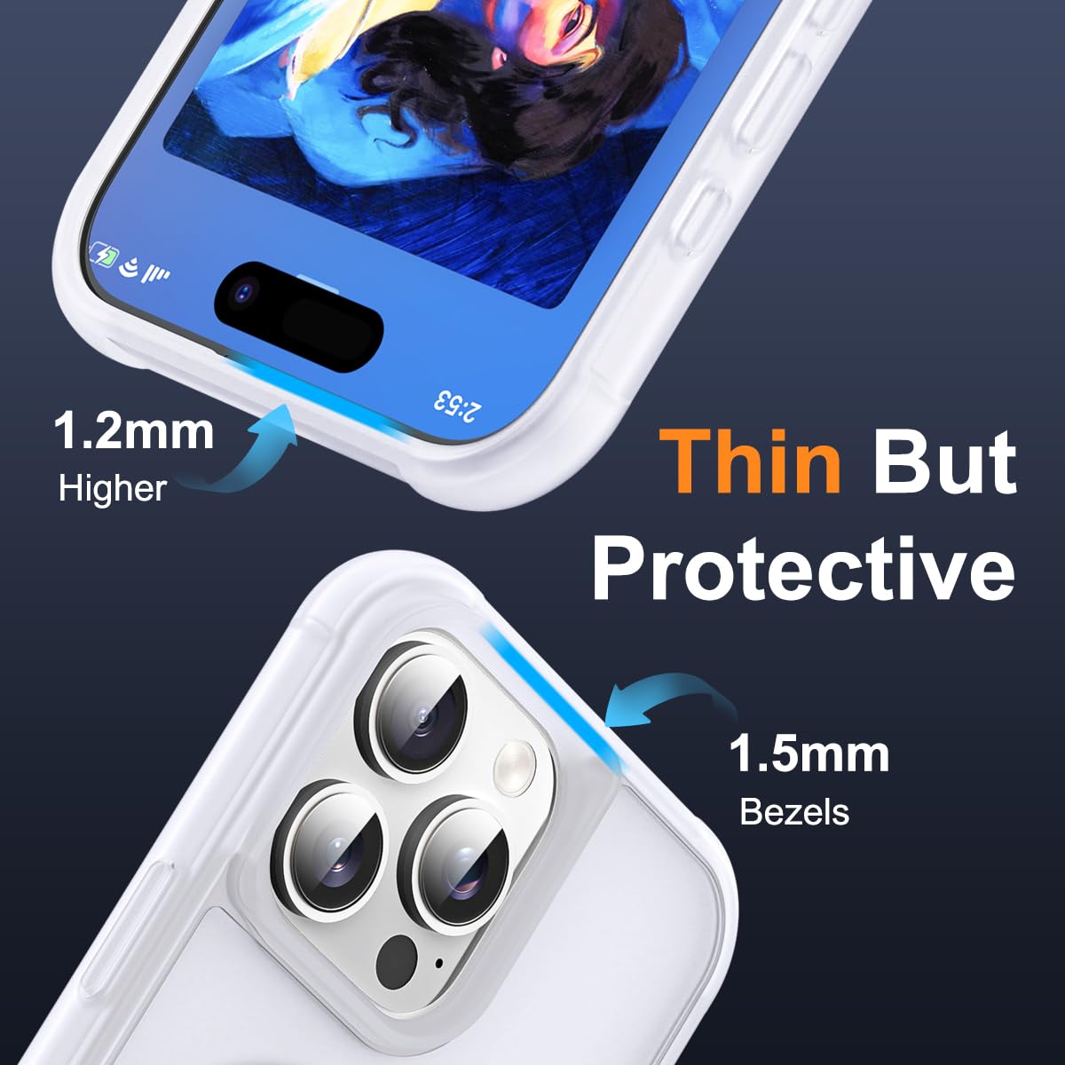 Foto 7 pulgar | Funda De Teléfono Sky-lmw Compatible Con Iphone 16 Pro Max Translúcida - Venta Internacional.