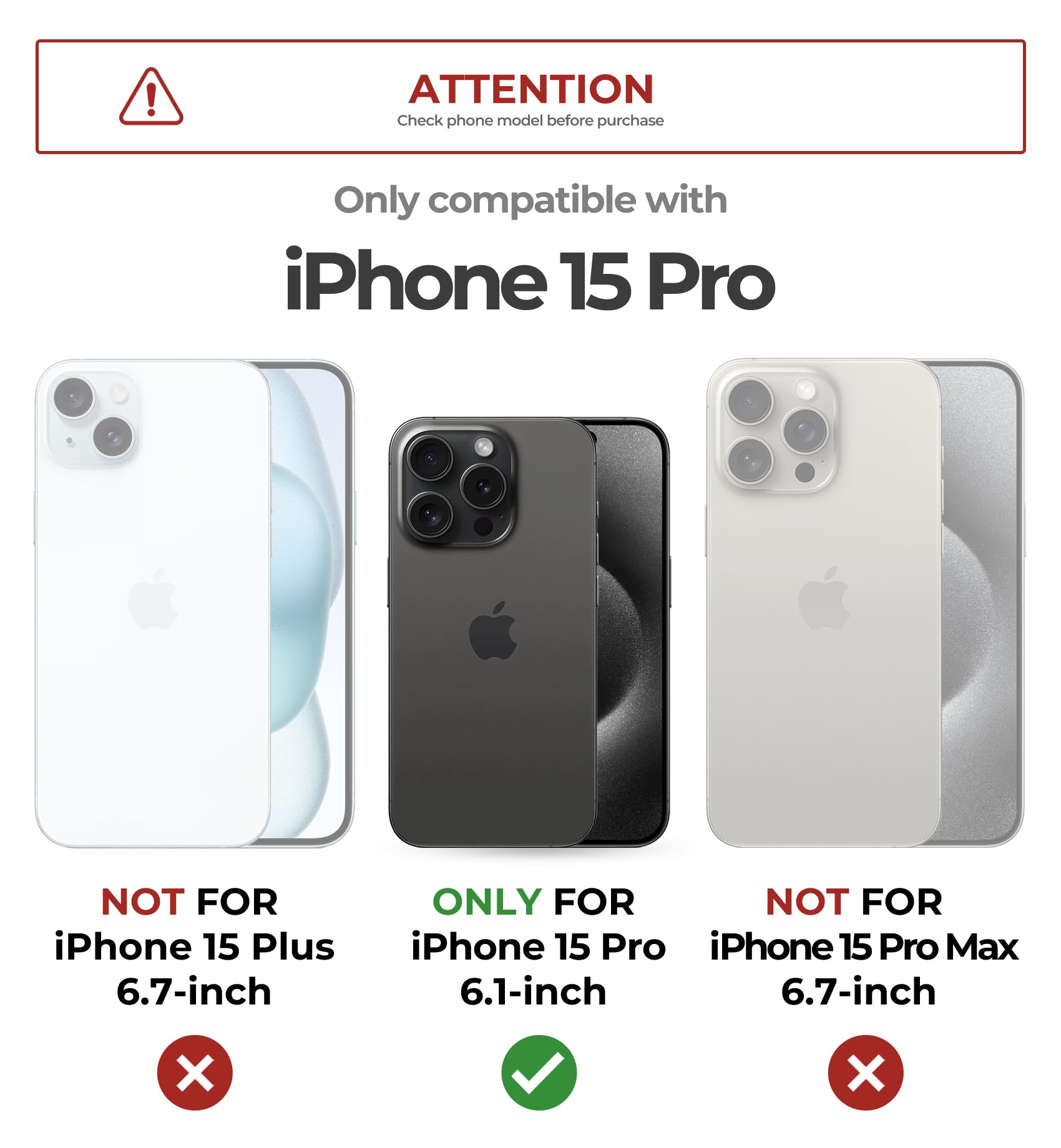 Foto 3 pulgar | Funda De Teléfono Dexnor Para Iphone 15 Pro Con Soporte Y Funda - Venta Internacional.