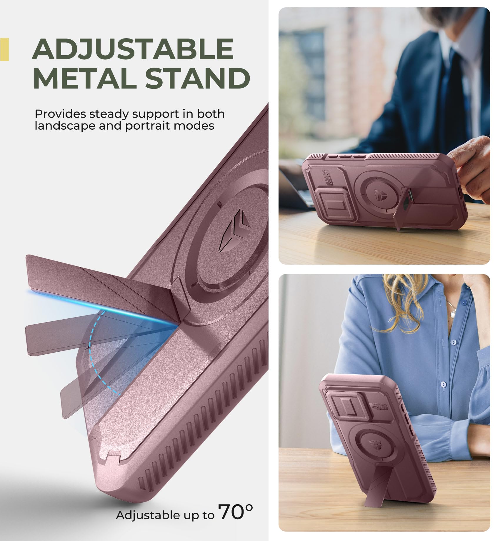 Foto 6 pulgar | Funda De Teléfono Dexnor Para Iphone 15 Pro Con Soporte Y Funda - Venta Internacional.