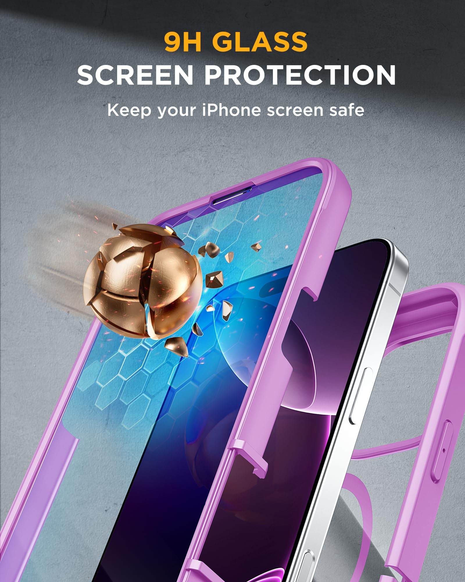 Foto 4 pulgar | Funda Miracase Para Iphone 16 Pro Max Con Protector De Pantalla - Venta Internacional.