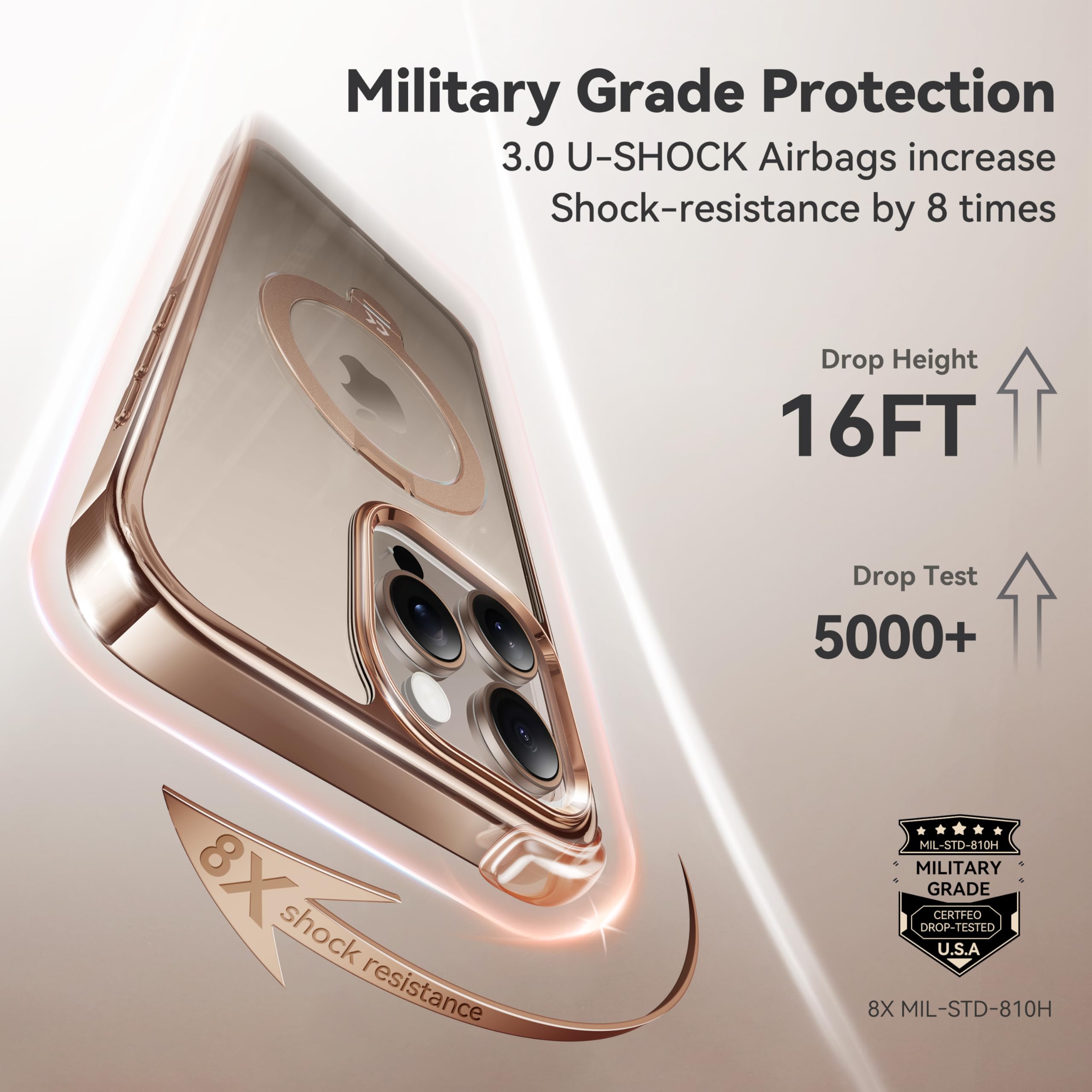Foto 6 pulgar | Funda De Teléfono Casekoo Desert Titanium Para Iphone 16 Pro Max - Venta Internacional.