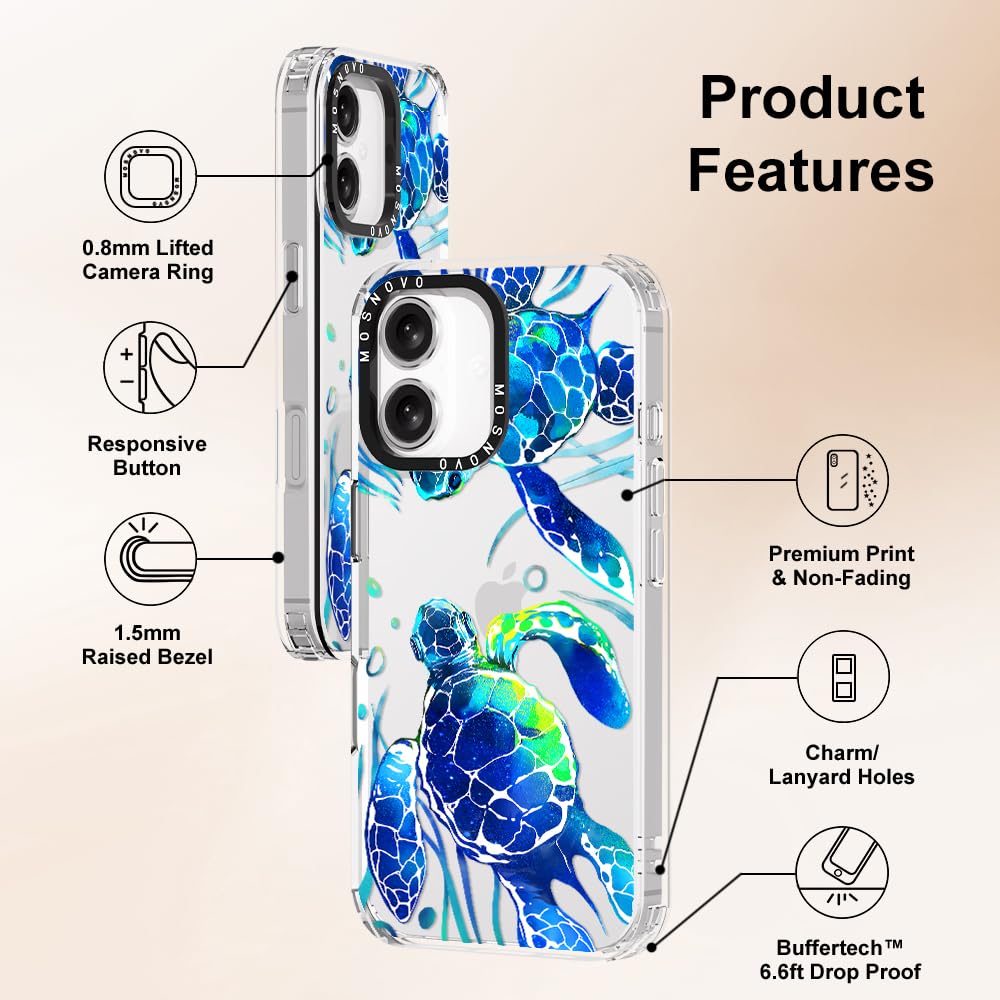 Foto 7 pulgar | Funda Para Teléfono Mosnovo Buffertech A Prueba De Golpes Para Iphone 16, Tortugas Marinas - Venta Internacional.