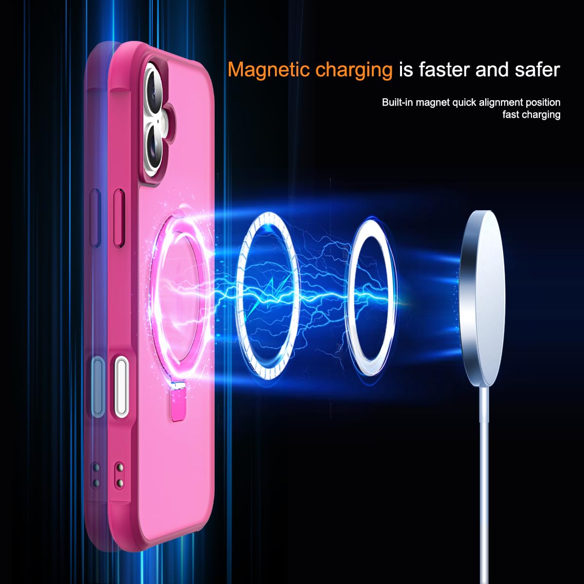 Foto 4 pulgar | Funda De Teléfono Skylmw Compatible Con Iphone 16 6.1 Con Soporte - Venta Internacional.