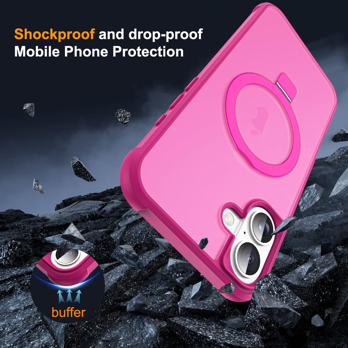 Foto 8 pulgar | Funda De Teléfono Skylmw Compatible Con Iphone 16 6.1 Con Soporte - Venta Internacional.