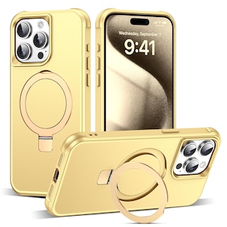 Foto 1 | Funda De Teléfono Skylmw Compatible Con Iphone 15 Pro Con Soporte Dorado - Venta Internacional.