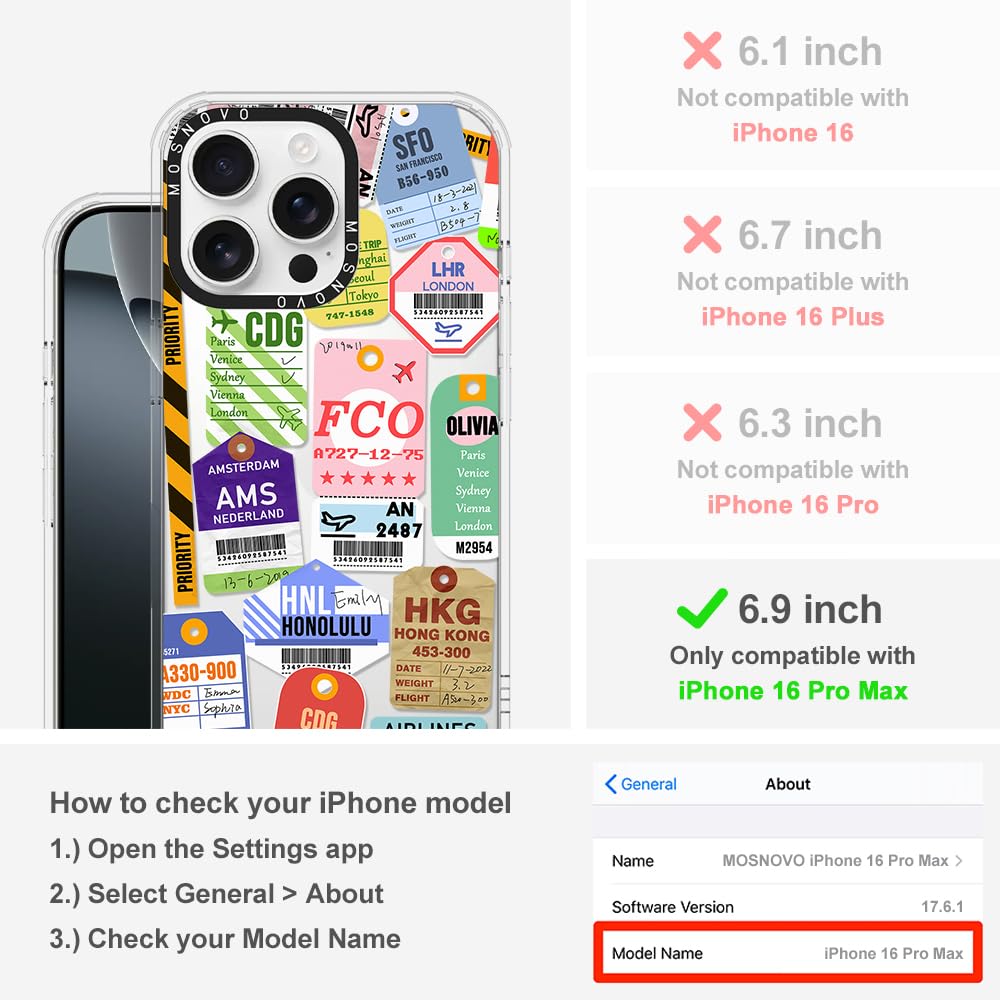 Foto 2 | Funda De Teléfono Mosnovo Para Iphone 16 Pro Max Buffertech Clear - Venta Internacional.