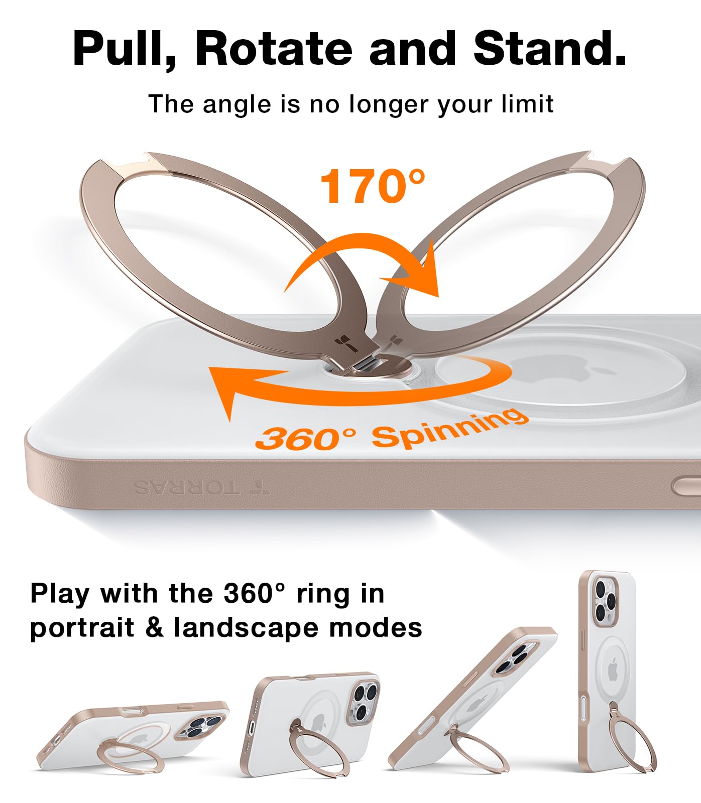 Foto 4 pulgar | Funda Para Teléfono Torras 360° Con Soporte Magnético Para Iphone 16 Pro Max - Venta Internacional.
