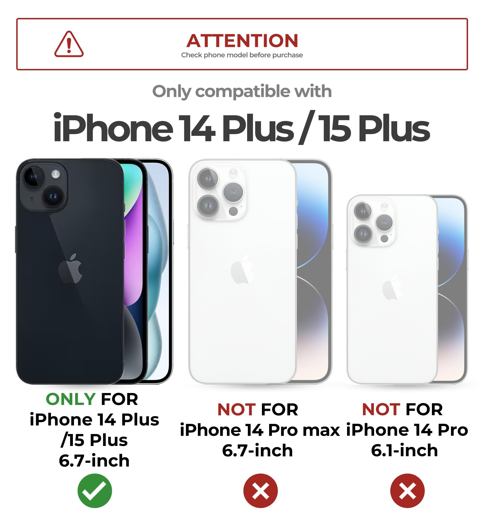Foto 2 | Funda Dexnor Para Iphone 15 Plus/14 Plus Con Funda De Cámara Deslizante - Venta Internacional.